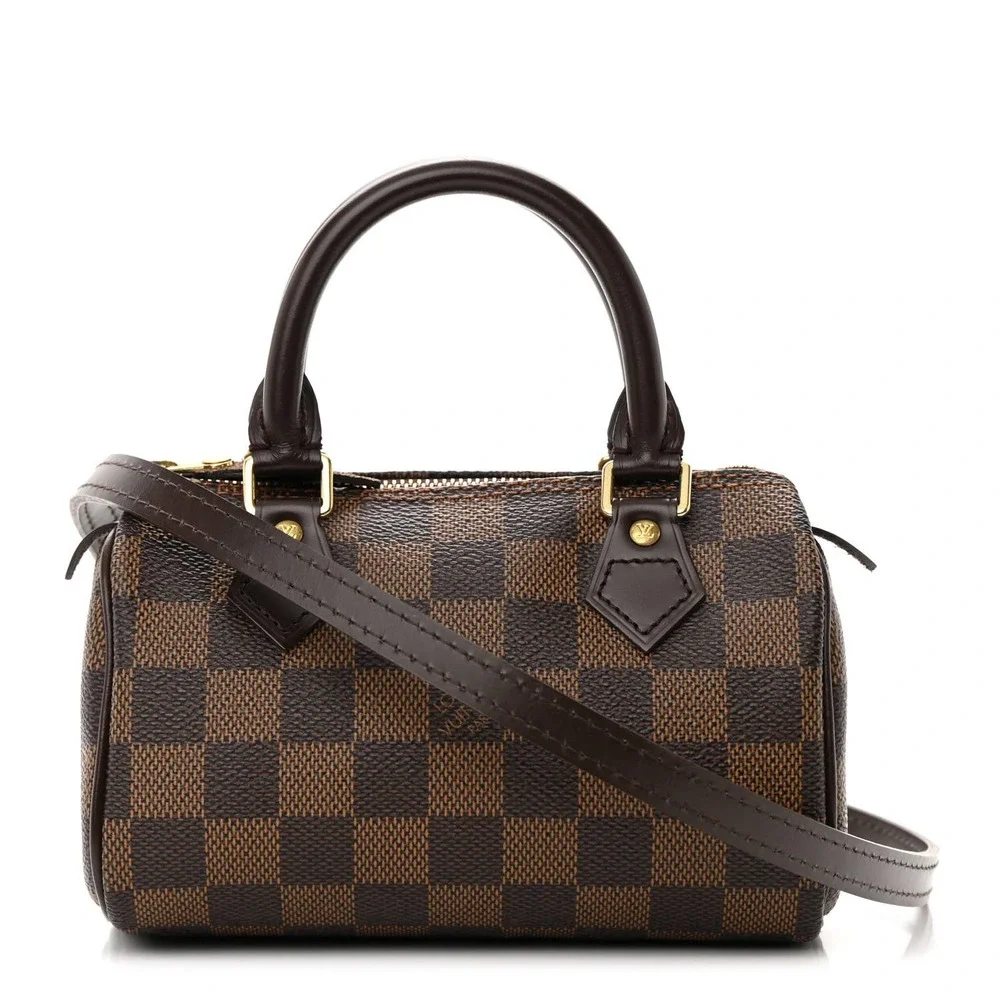 Louis Vuitton Damier Ebene Mini Sac HL Speedy bag Authentic LV handbag Vintage - Picture 2 of 16